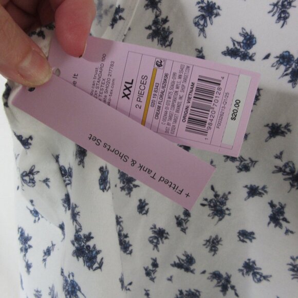 Wild Fable Knit Pajamas Lounge Tank Shorts Floral 2 Pieces Floral Size XXL NWT - Picture 5 of 12